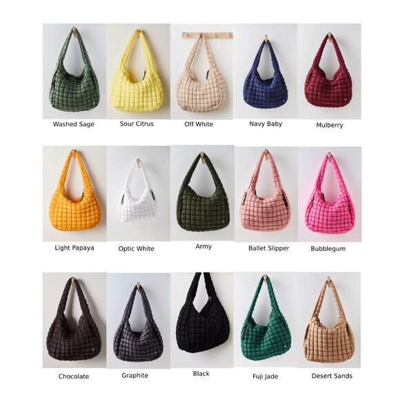 Free People Quilted Carryall - Color Sour Citrus - NWT - Picture 4 of 4